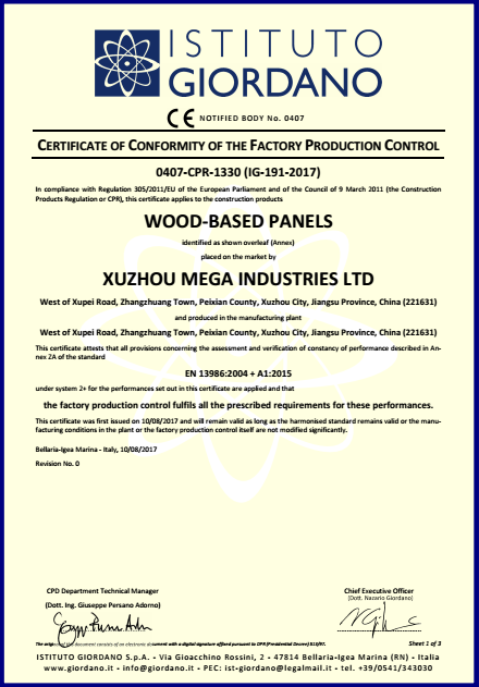 XUZHOU MEGA SGS EUTR CE2+  CERTIFICATE